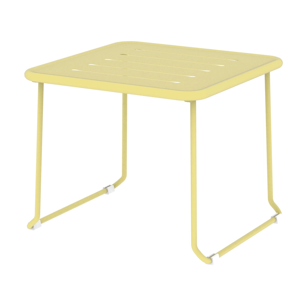 Set Andria di 3 Mobili da Giardino in Acciaio Tavolino e 2 Sedie - Giallo Vaniglia casa.pro