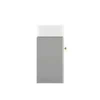 Mobile da bagno con lavabo e mobiletto sottolavabosospeso e con spazio contenitore, 46x26x56 cm, Grigio e Bianco
