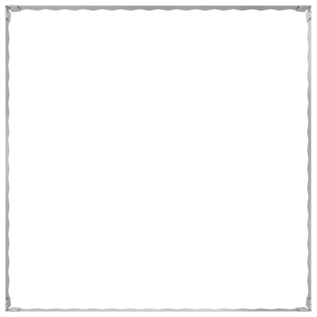 Bordura per Prato 100 x 100 x 20 cm Acciaio Argento 8008967