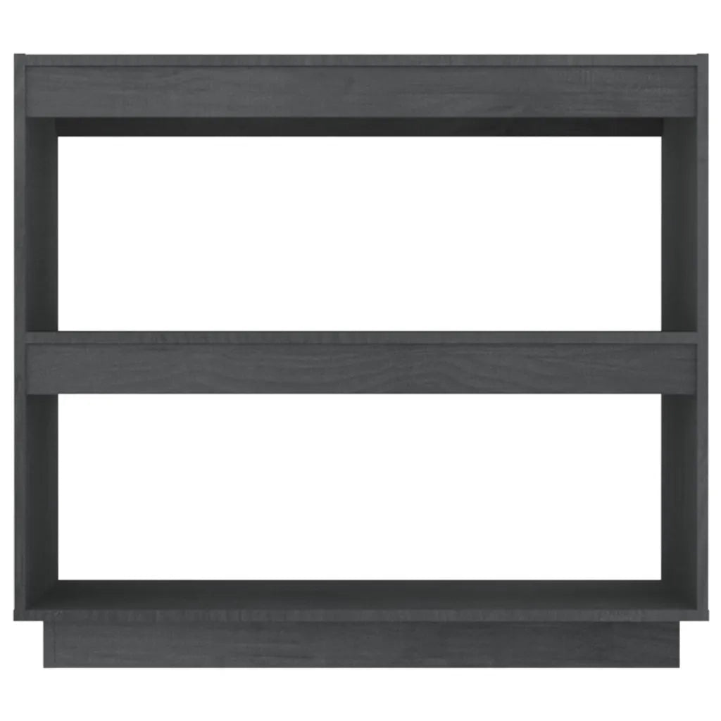 Libreria Grigia 80x35x71 cm in Legno Massello di Pino