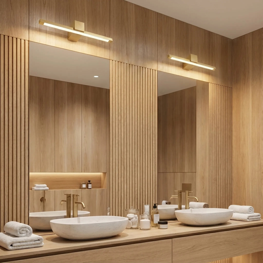 Applique Da Bagno Led Swe043-1w 40cm Gold Brush