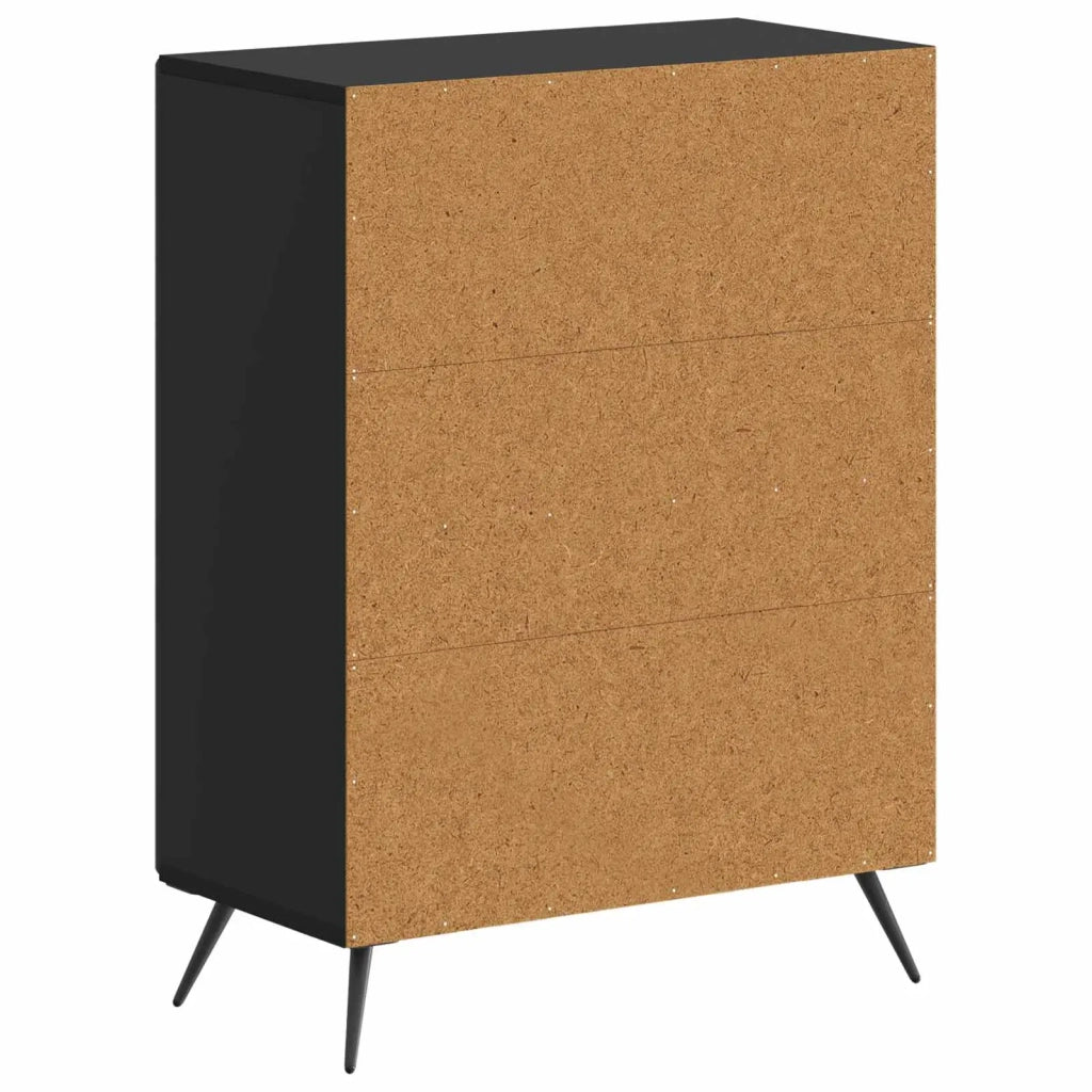 Mobiletto da Bagno BREDA Nero 59,5 x 31 x 80 cm 897496