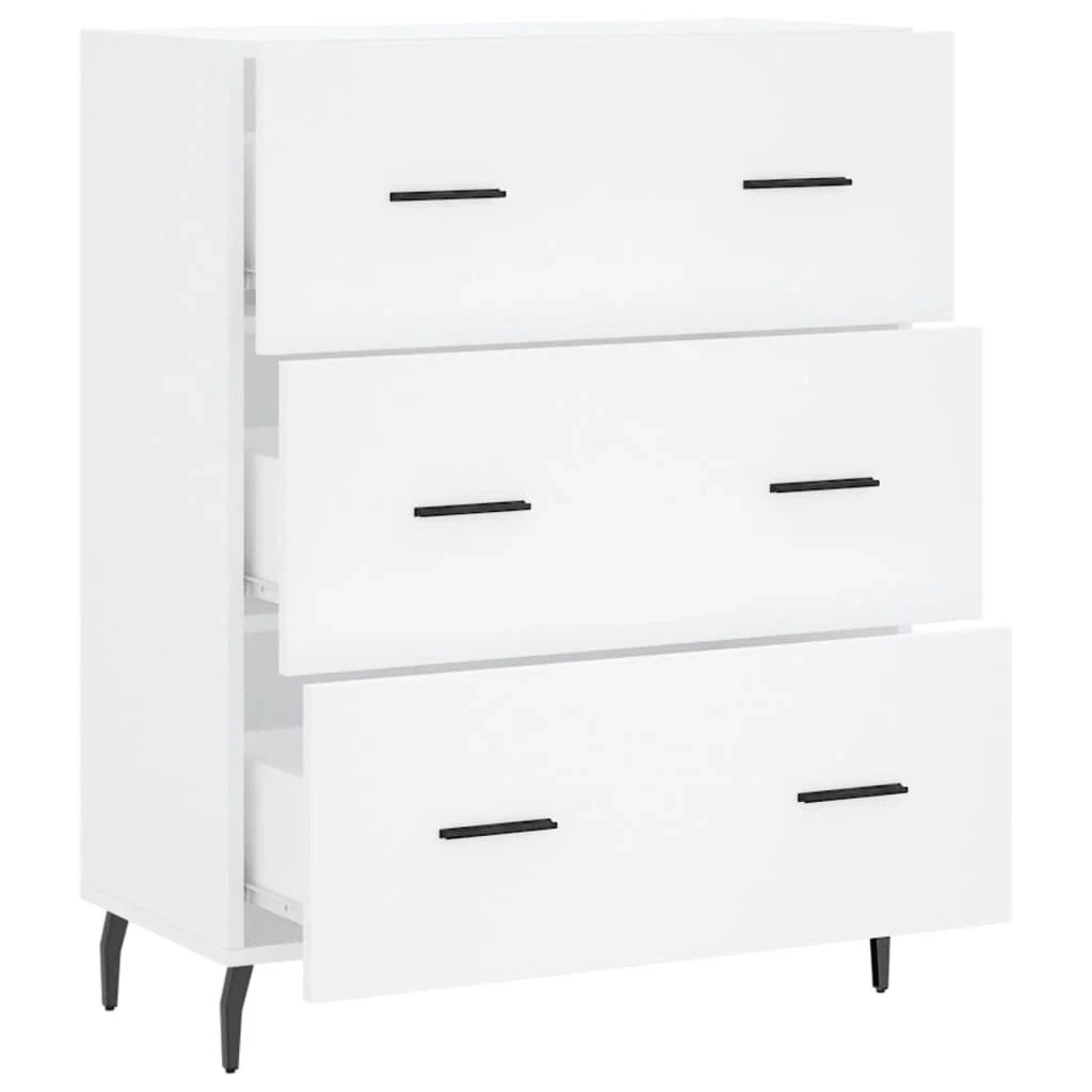 Buffet credenza cassettiera armadio mobile contenitore organizer per cucina soggiorno salotto 69,5 x 34 x 90 cm legno ingegnerizzato bianco 02_0030473