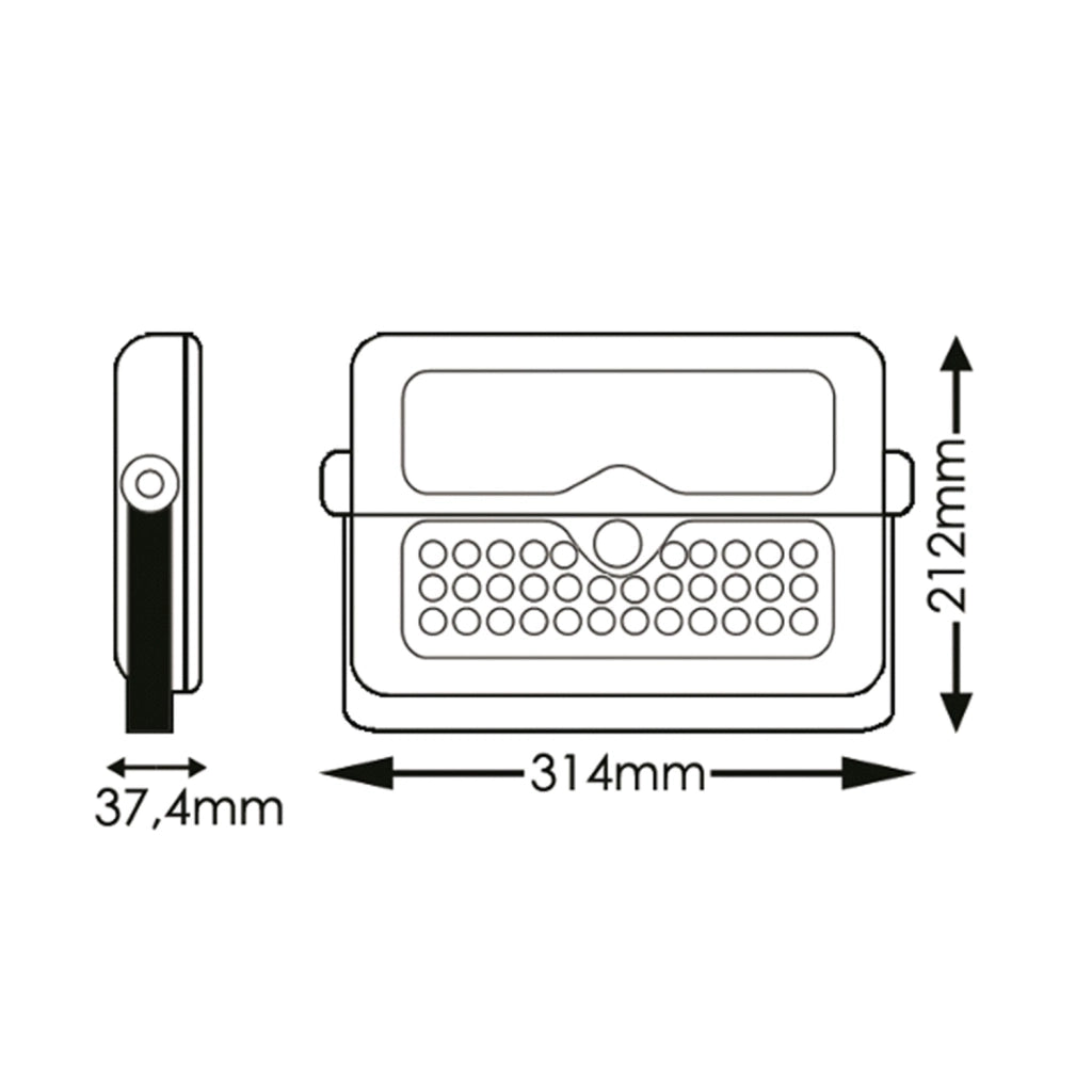 Proiettore Solare Esterno Moderno Weston Pc Nero Led Integrato 10W 6000K Ip65