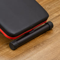 Panca Fitness per Addominali Pieghevole e Regolabile Multifunzione Nero e Rosso