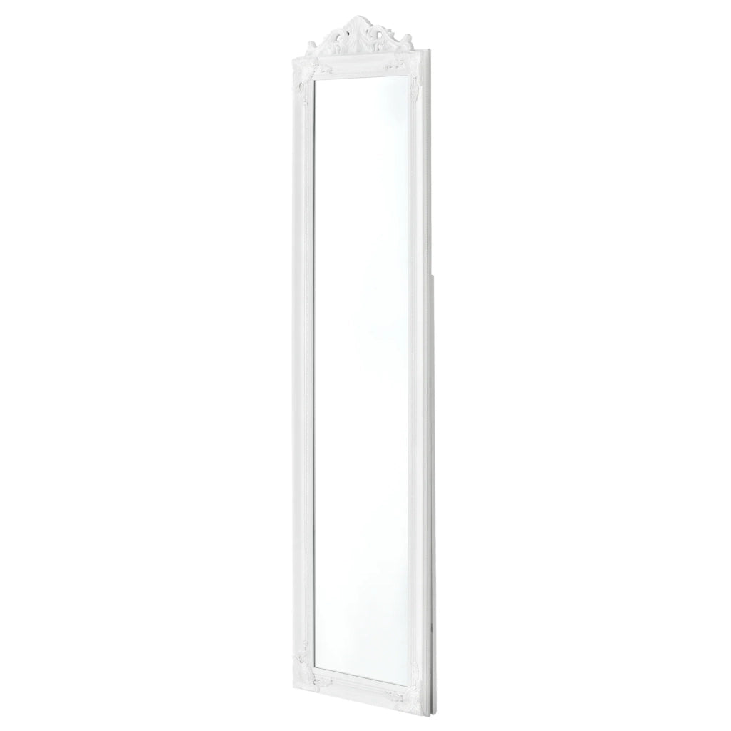 Specchio da terra inclinabile 160 x 40 cm bianco opaco 03_0007961