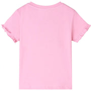 Maglietta da Bambina a Maniche Corte Fucsia 104 10680