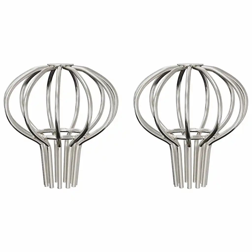 Protezione Foglie per Grondaia 2 pcs Argento 50 mm 42019384