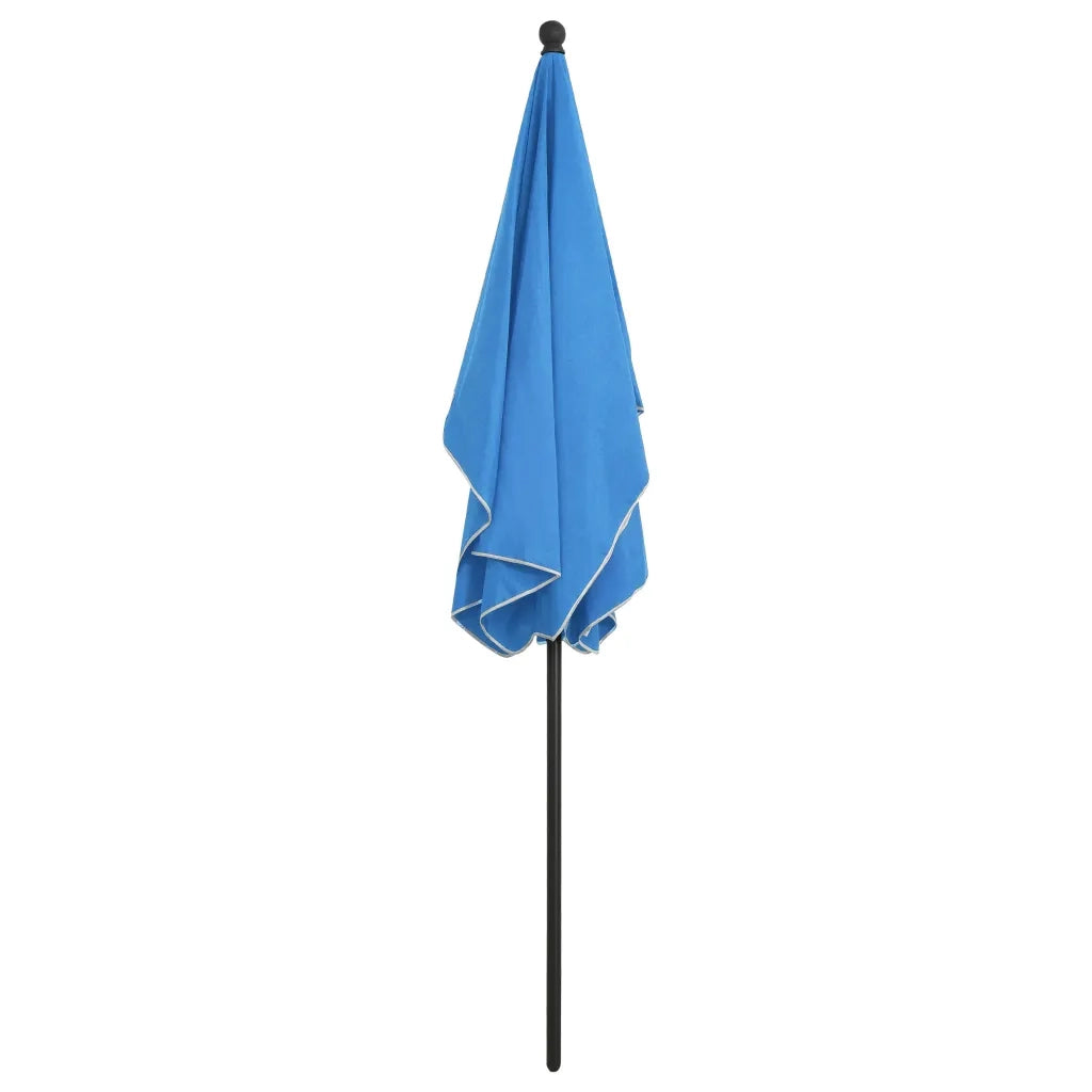 Ombrellone da Giardino con Palo 210x140 cm Azzurro 315550