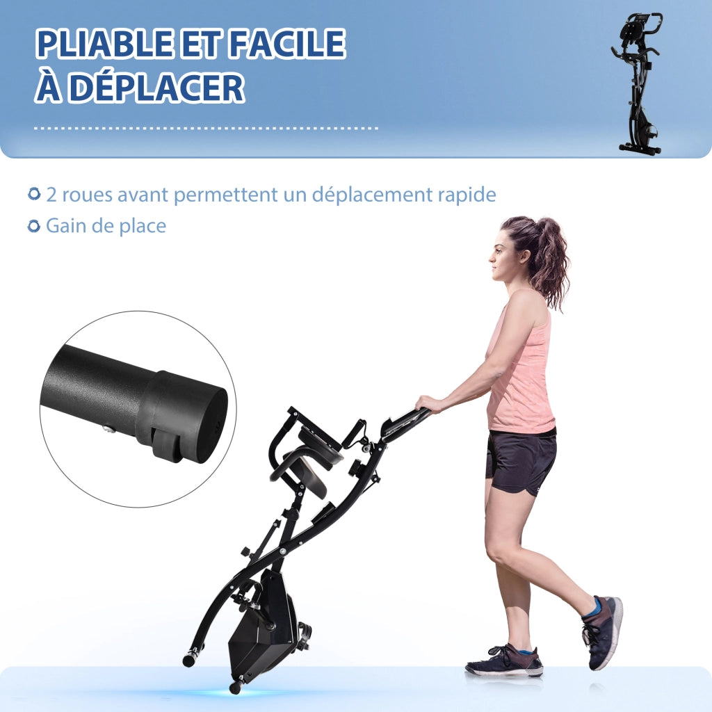 V¨¦lo d'Appartement Pliable 4-en-1 ¨C zephmum ¨C Nero