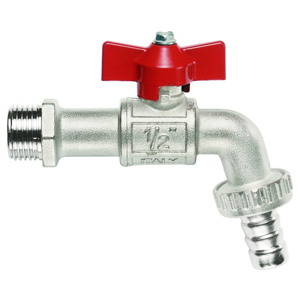 RUBINETTO A SFERA CON PORTAGOMMA A FARFALLA- 3/8 (DN 10) 15 bar / 217.5psi- ITAP- pezzi 1