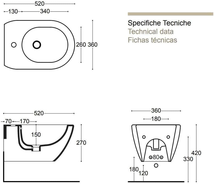 Sanitari sospesi senza brida Althea Cover in ceramica Bianco Opaco wc+ bidet + sedile soft close slim