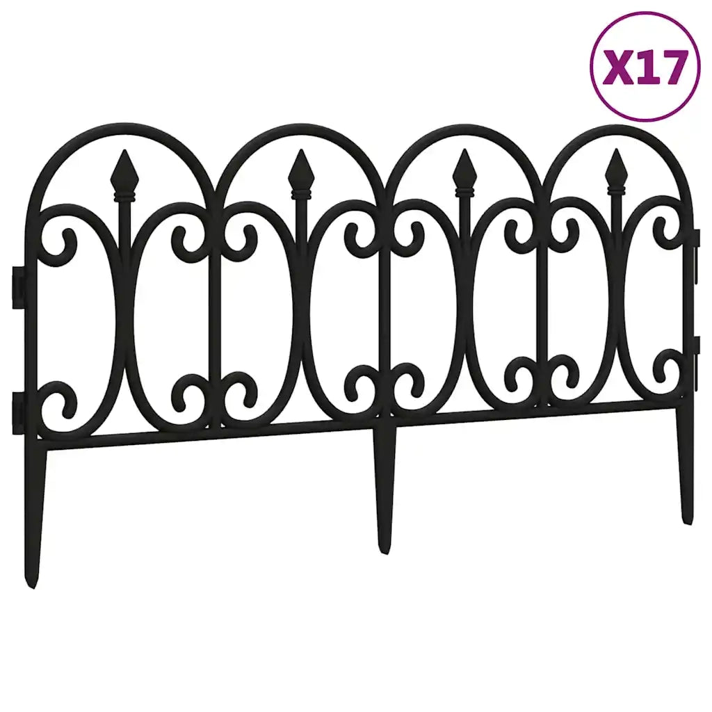 Bordi per Prato 17 pz Neri 10 m in PP CFW9190613