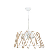 Lampada a sospensione 3 luci metallo e corda Evren ASZ1030 colore bianco