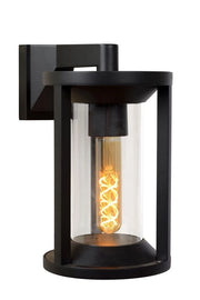 Applique esterna Lucide Cadix nera in alluminio E27 IP65 60W