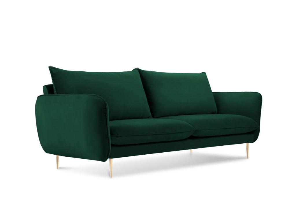 Cosmopolitan Design - Divano "Vienna" 2 posti in velluto verde bottiglia 