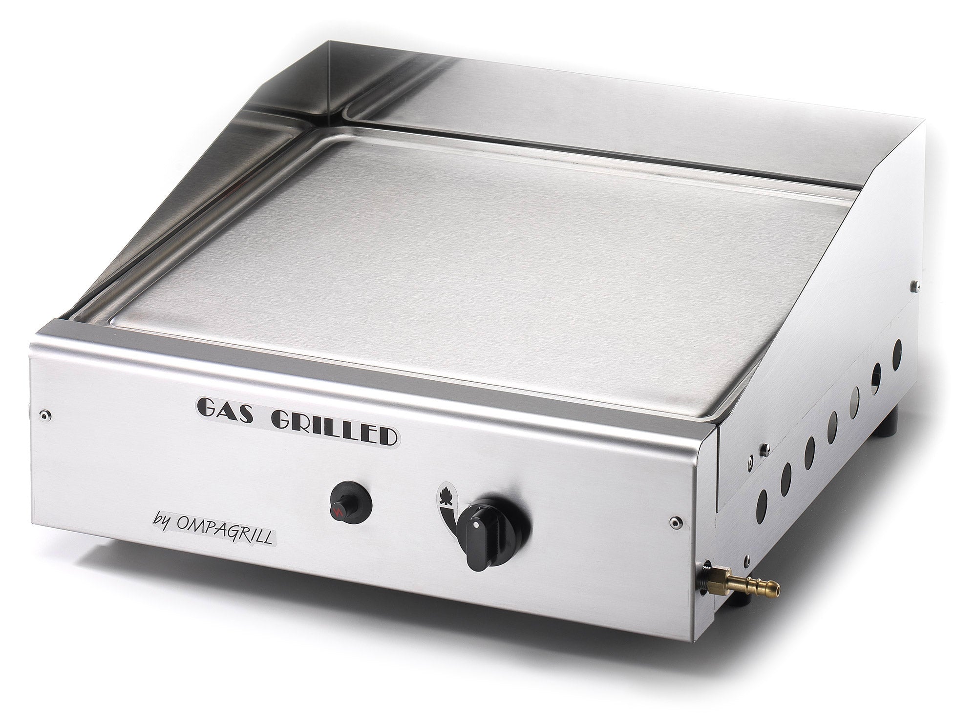 Piastra di Cottura in Acciaio a Gas GPL e Metano Ompagrill Plancha Single 4044/M