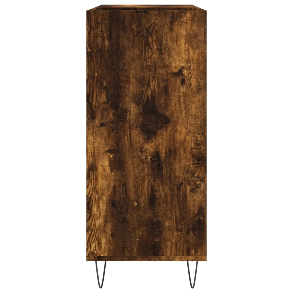 Mobile Porta Dischi Rovere Fumo 84,5x38x89 cm Legno Multistrato 831777