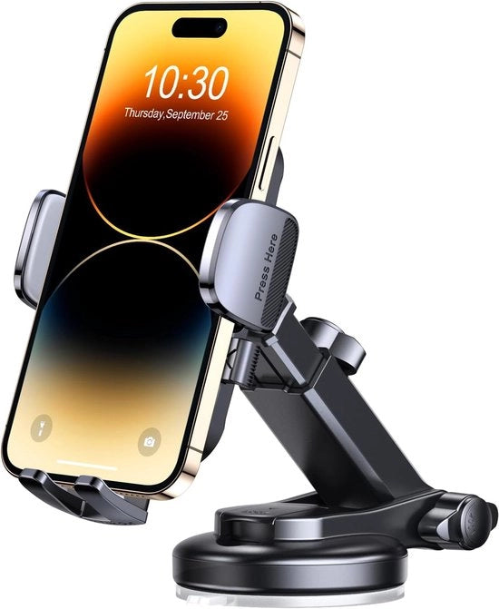 Ottimo Supporto per Telefono per Auto con Rotazione 360° - Unico Bottone per Apertura Porta