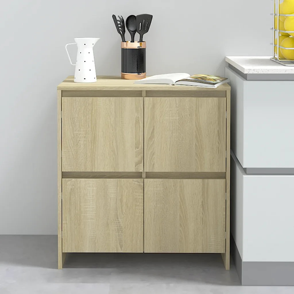 Credenze 2 pz Rovere Sonoma 70x41x75 cm in Legno Multistrato 3098091