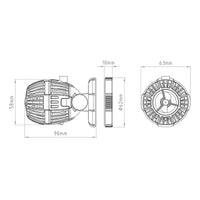 CW-110 Pompa di movimento con controller per acquari 500-4000l/h 10W Generatore di onde