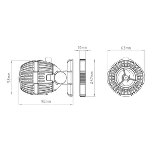CW-110 Pompa di movimento con controller per acquari 500-4000l/h 10W Generatore di onde