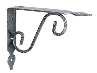 MENSOLE ORNAMENTALI BRACKETS EXTRA STRONG NERO/ARGENTO- - mm.140x25x110h. (5x4) - 2 pezzi