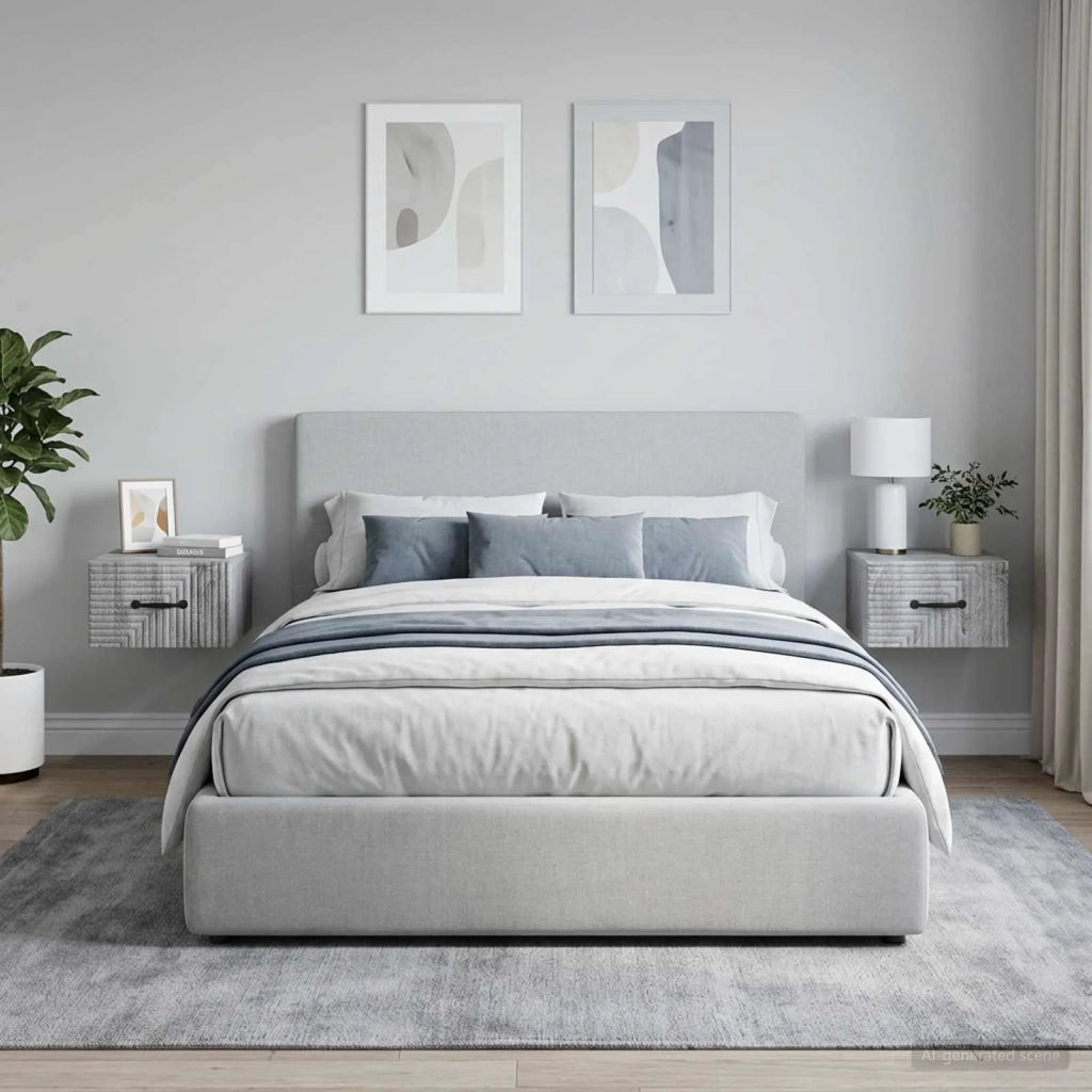 Mobiletto da notte a muro 2 pcs Grigio Sonoma 34,5 x 33 x 20 cm 898608