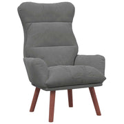Poltrona | Sedia Relax Grigio scuro 69 x 74 x 93 cm Velluto