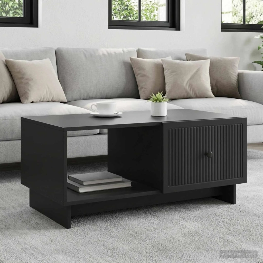 Tavolino da salotto Nero 90 x 50 x 40 cm Legno ingegnerizzato 894036