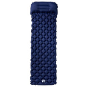 Materasso Campeggio Gonfiabile con Cuscino 1 Persona Blu Marino CFW8184030