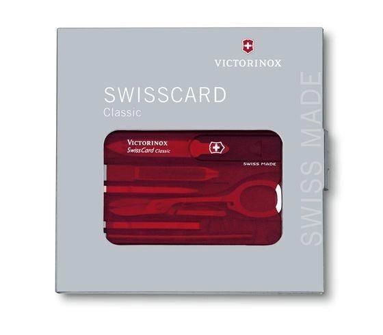 Victorinox SwissCard Classic Rosso, Trasparente ABS sintetico