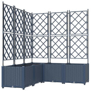 Fioriere | Cassetta per fiori | Vaso da giardino 5 pz Grigio 120 x 120 x 143 cm Plastica