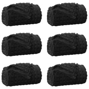 Coperte da Pile 6 pz Nero 200 x 150 cm Panno