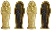 Decorazione da tavolo a due pezzi di miniatura in cera con Sarcofago del Re, Micro paesaggio con Thoth e Toetanchamon, decorazione artigianale per tavolo, decorazione per la casa in miniatura.