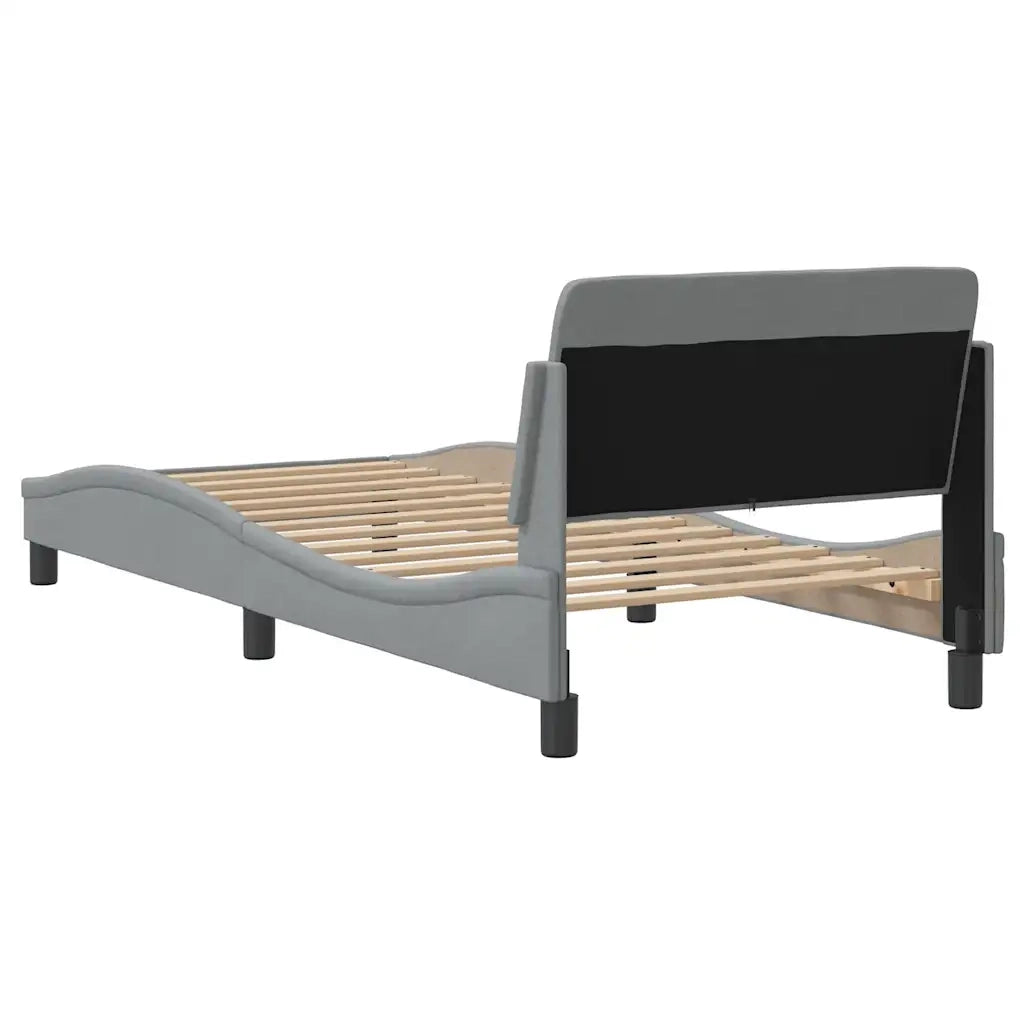 Giroletto senza Materasso Grigio Chiaro 80x200 cm Tessuto
