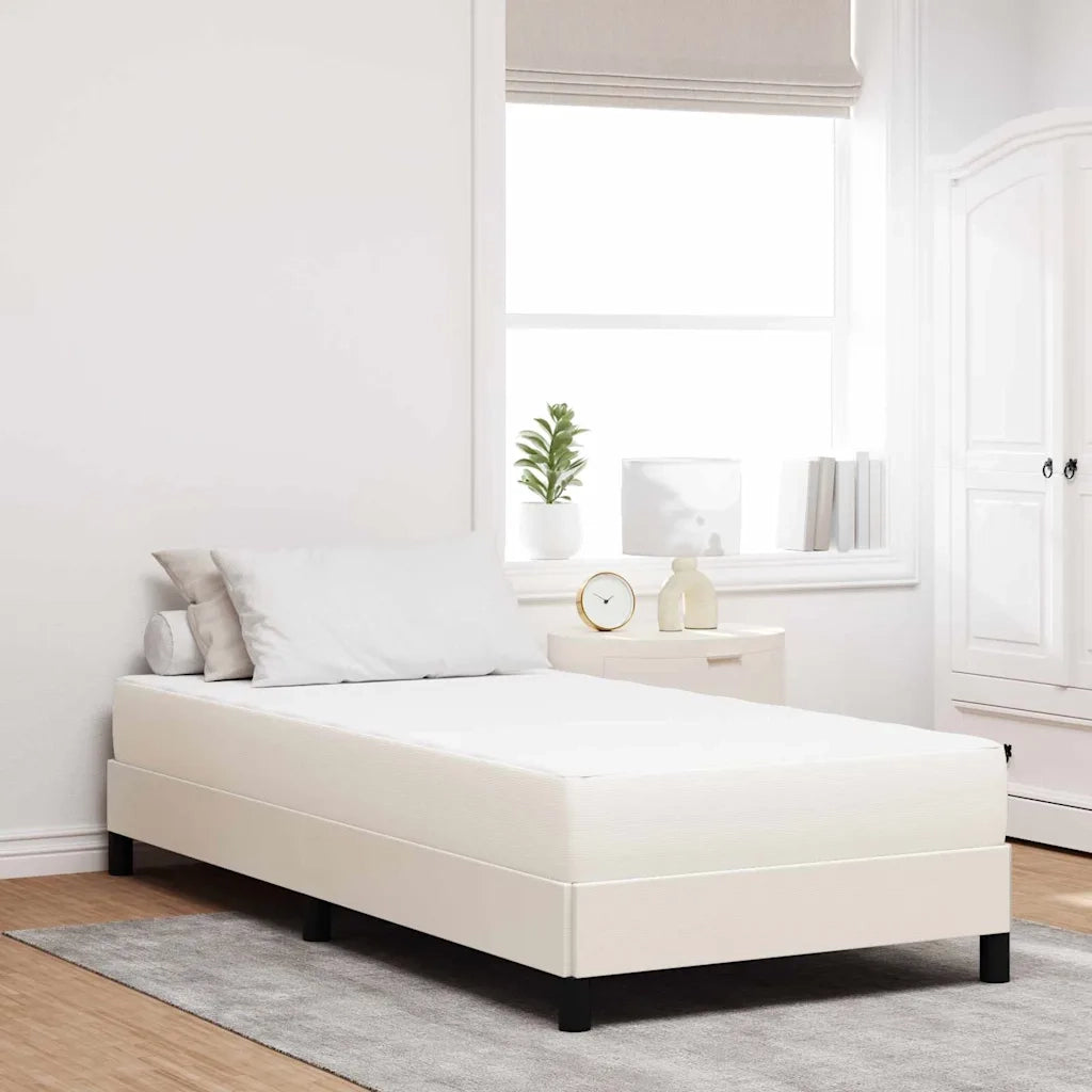 Materasso-Materasso per letto Crema 90 x 190 cm Tessuto