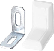 Angoli in metallo e plastica - 8 pezzi - 29x29x18mm - Fori di fissaggio 13x4mm - Adatti per pannelli di cassetti - Angoli di fissaggio