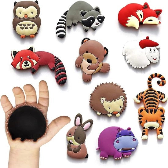 Decori per lavagna per bambini 10 pezzi magneti per frigorifero per bambini magneti siliconici decorativi per lavagna animali per bambini per classe di asilo scuola casa