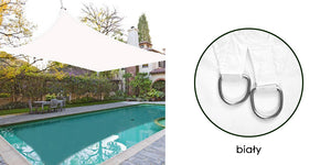 AIO FACTORY Vela Ombreggiante 3x2m in Nylon Impermeabile Bianco Ombra da Giardino