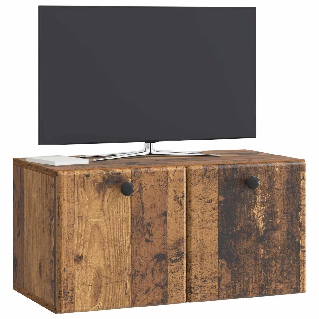 Mobile Porta TV da Muro 59,5 x 31 x 30 cm Legno antico 899223