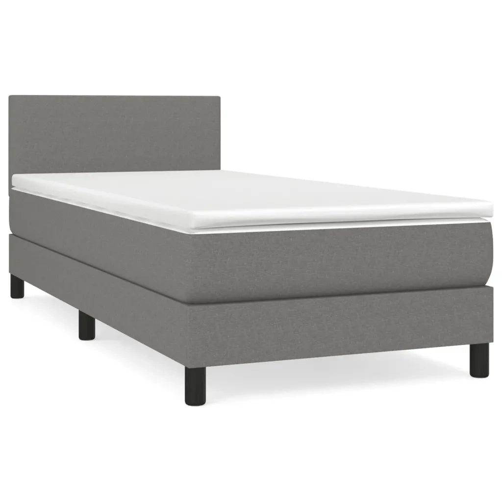 Giroletto a Molle con Materasso Grigio Scuro 100x200 cm Tessutocod mxl 123434