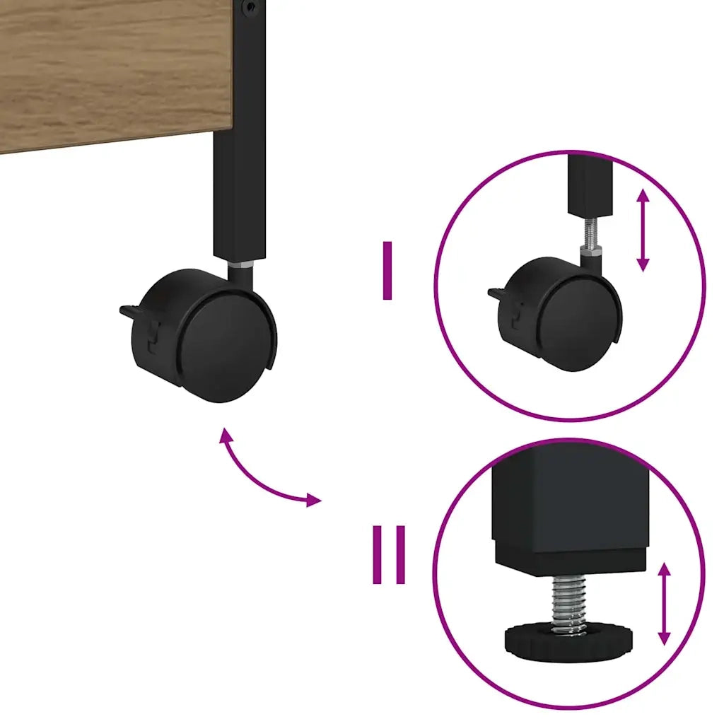 Carrello da Cucina Rovere artigianale 50 x 30 x 70 cm 869109