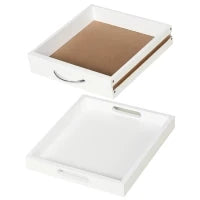Carrello da Cucina con Ruote, 2 Ripiani Rimovibili, Cassetto, Scaffale, in Legno di Pino, Bianco