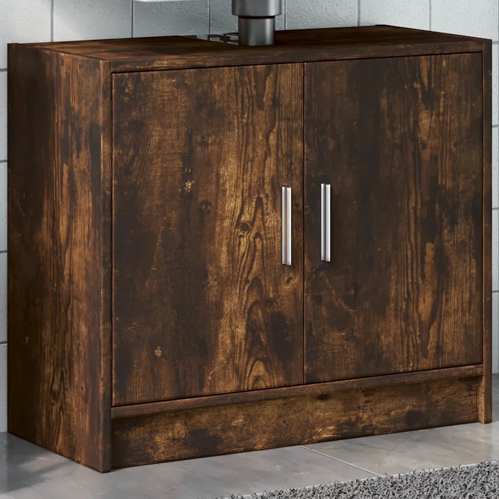 Mobile Lavabo Rovere Fumo 63x29x55 cm in Legno Multistrato 848098