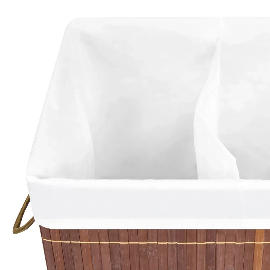 Cesto Portabiancheria in BambÃ¹ Marrone 100 L cod mxl 40090