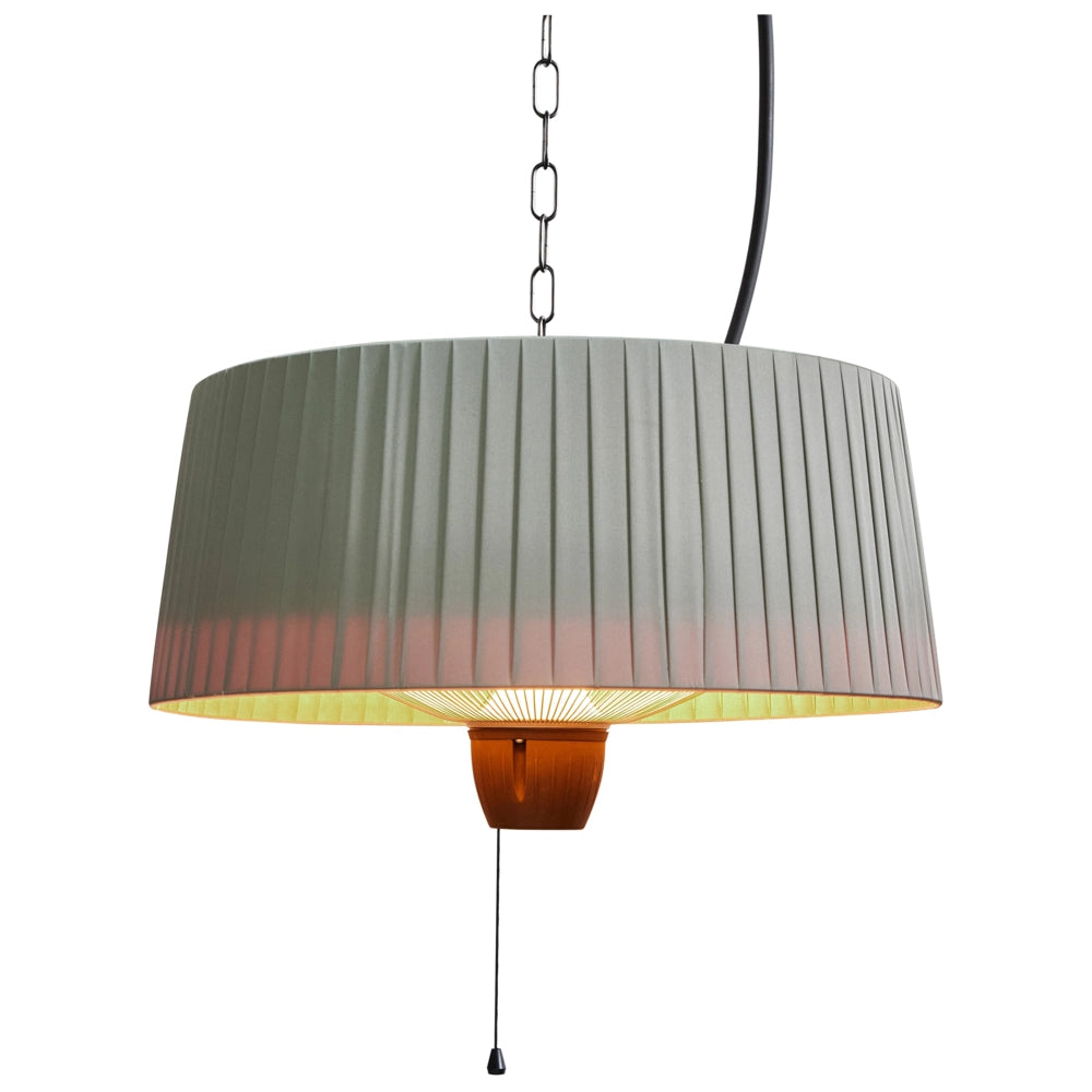 Lampada alogena Riscaldatore da patio Grigio Chiaro Acciaio Alluminio 1500 W Elettrico Patio Giardino Accessori Esterni