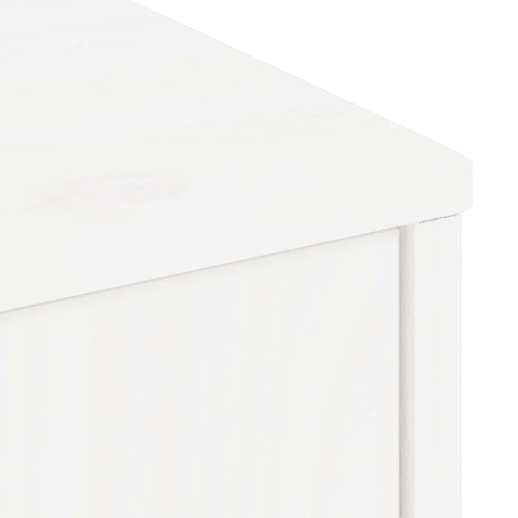 Mobile porta TV ODDA pratico e moderno contenitore per soggiorno o camera da letto 79 x 24 x 40 cm legno massello bianco 02_0058051