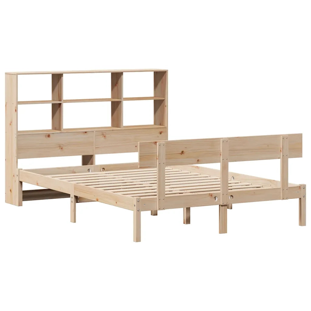 Letto Libreria senza Materasso 150x200 cm in Legno di Pino 3321810