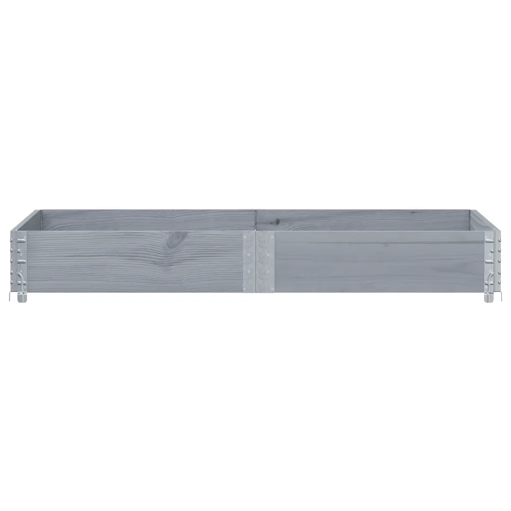 vidaXL Paretale per Pallet Grigio 150x100 cm in Legno Massello di Pino